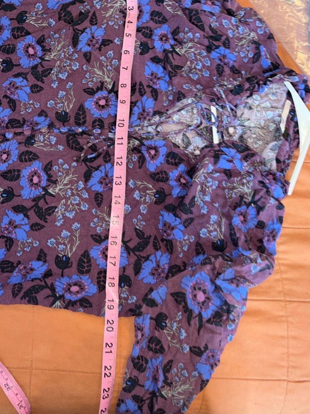 Free People Purple Floral Boho Magic Mystery Tunic Women XS - Picture 7 of 11